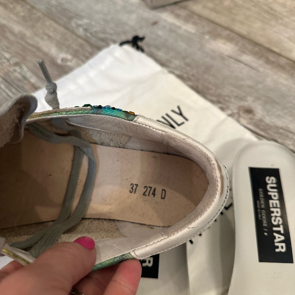 Golden Goose Multicolor tye dye and Crystal Superstars size 37 - Picture 9 of 12